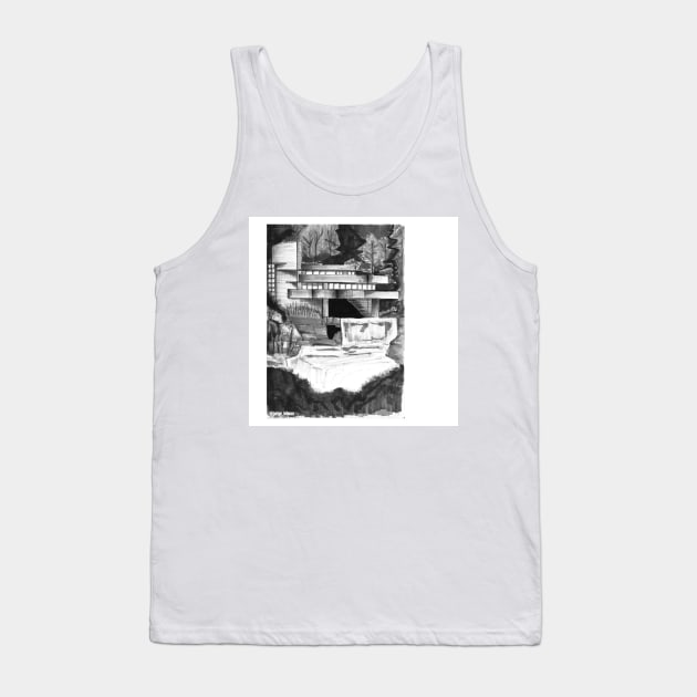 Build a house in the waterfall architecture Tank Top by jorge_lebeau